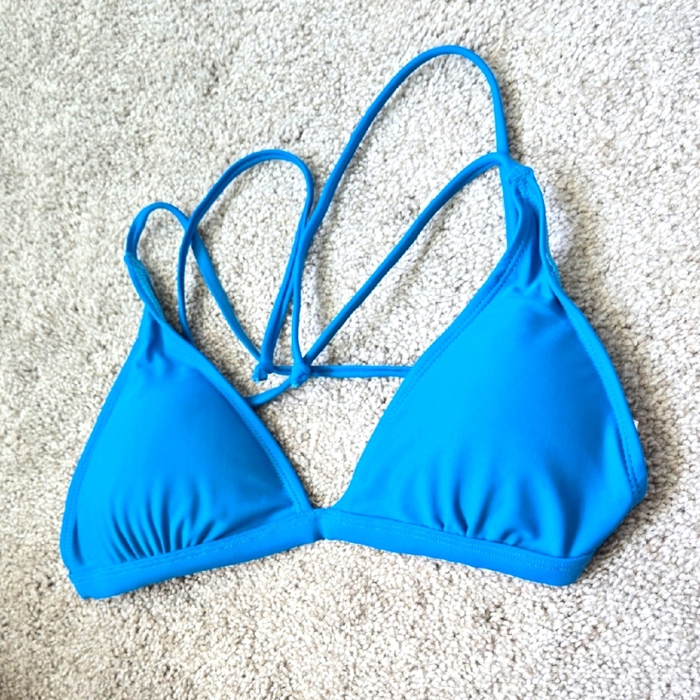 Sporti Turquoise Blue Triangle Bikini Top